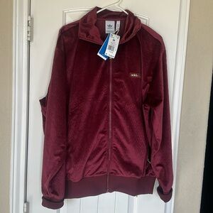 ADIDAS ORIGINALS ADICOLOR 70S MONOGRAM TRACKTOP SHADOW RED MEDIUM NEW